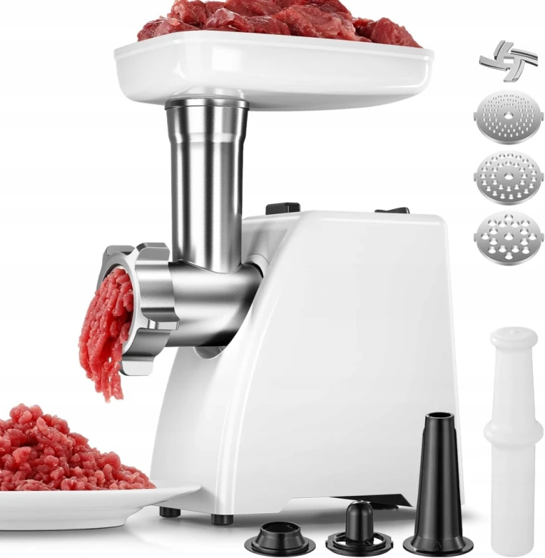 AMZCHEF elektryczna maszynka do mięsa 3w1 sitka 3/5/7 mm kiełbasy