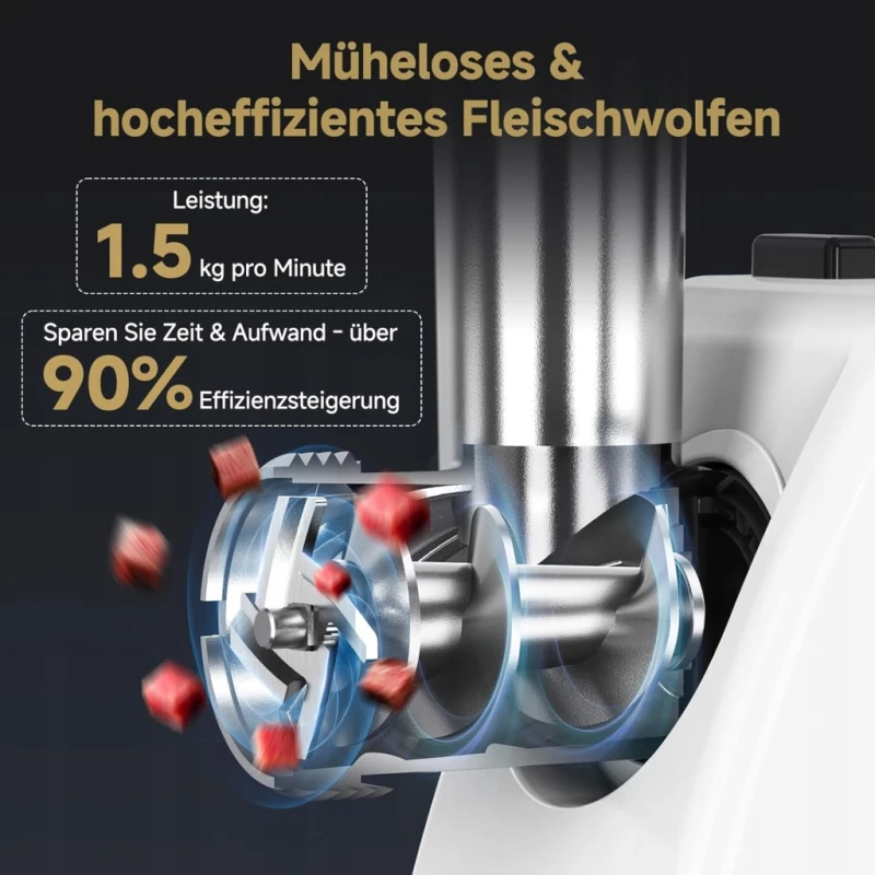 AMZCHEF elektryczna maszynka do mięsa 3w1 sitka 3/5/7 mm kiełbasy