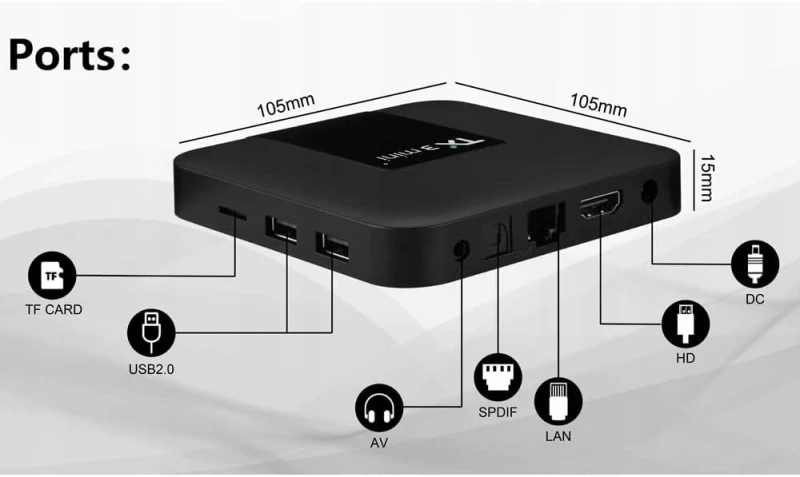 TX3 Mini+ Android TV Box 11 2 GB RAM 16 GB Wi-Fi 5G 4K HDR H.265