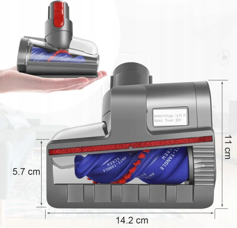 Mini elektroszczotka do Dyson V15 V11 V10 V8 V7 do sierści i tapicerki