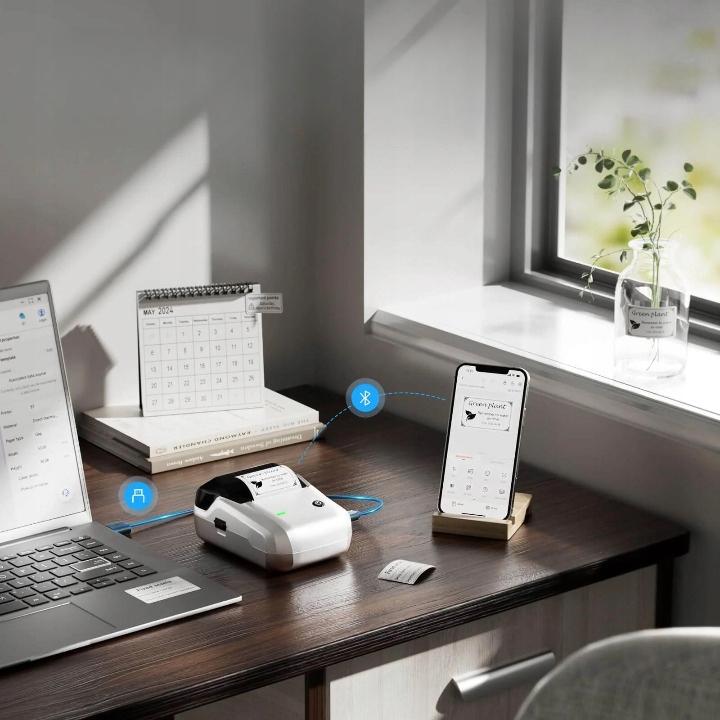 NIIMBOT B1 drukarka etykiet Bluetooth USB z rolką 50 × 30 mm