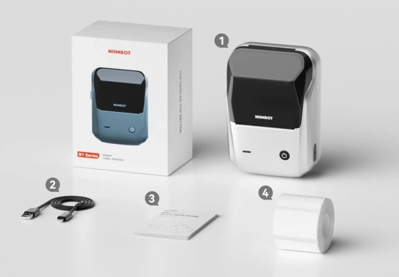 NIIMBOT B1 drukarka etykiet Bluetooth USB z rolką 50 × 30 mm