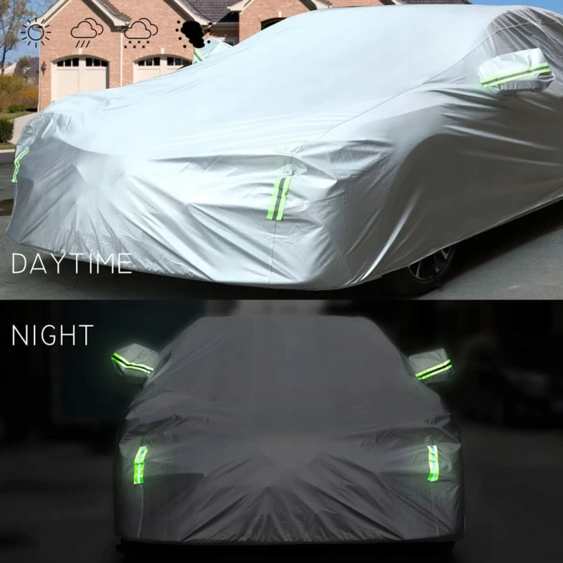 Wodoodporny pokrowiec na auto r L 485 cm 4 pory roku UV śnieg deszcz Bexita