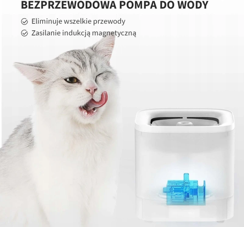 Petkit Eversweet fontanna dla kota i psa 1,8 l cicha LED