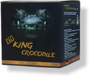 King Crocodile węgiel kokosowy do shishy 64 szt. 26 × 26 mm