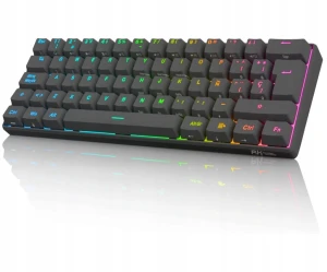 RK Royal Kludge RK61 klawiatura mechaniczna 60% RGB układ hiszpański qwerty