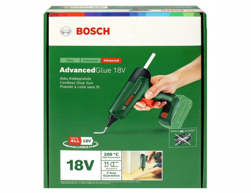 Bosch AdvancedGlue 18V akumulatorowy pistolet do kleju na gorąco 11 mm