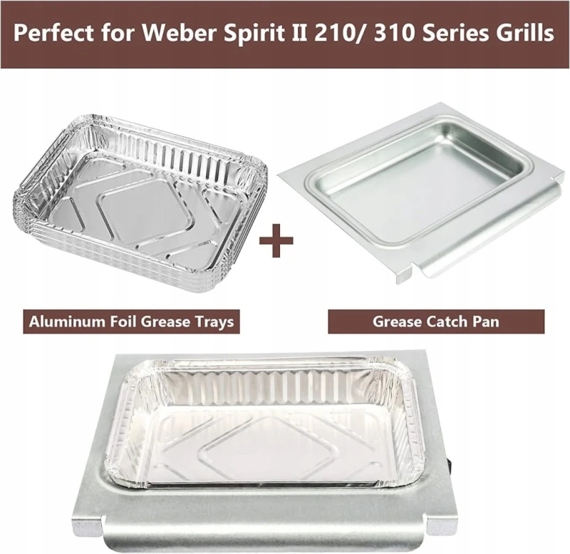 GFTIME tacka ociekowa do grilla Weber Spirit Genesis Traveler + 5 wkładów