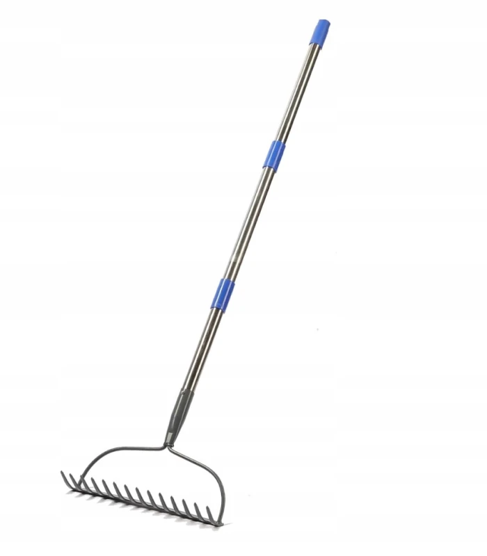 Grabie ogrodowe 14-zębowe z metalowym trzonkiem 152 cm- Dakepole