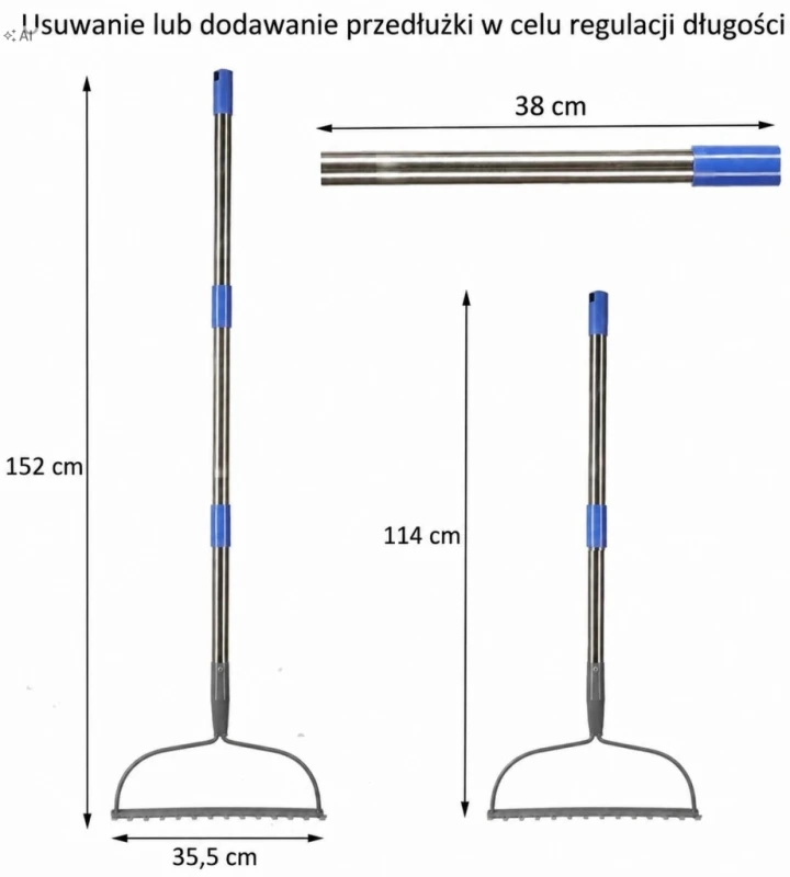 Grabie ogrodowe 14-zębowe z metalowym trzonkiem 152 cm- Dakepole