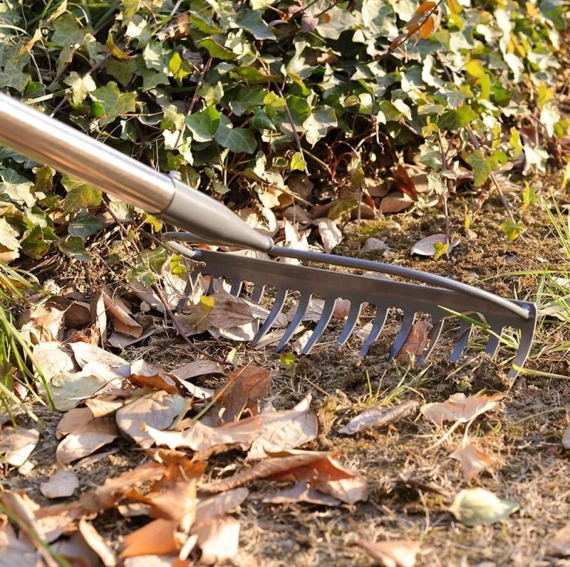 Grabie ogrodowe 14-zębowe z metalowym trzonkiem 152 cm- Dakepole