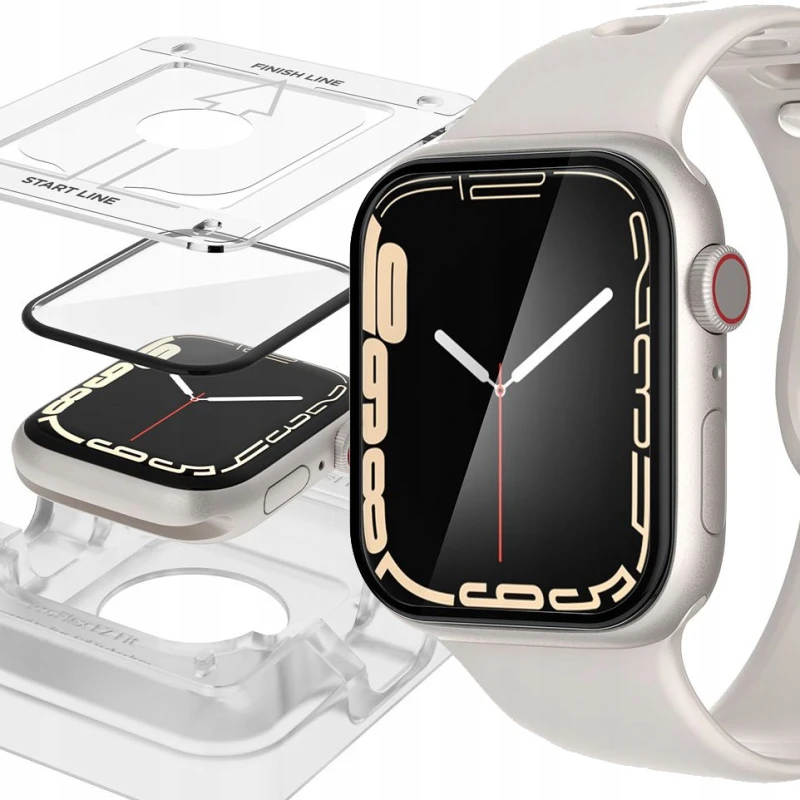 Szkło hybrydowe Spigen Apple Watch 7 45mm, Watch 45 mm