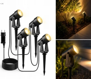 Svater lampy ogrodowe LED 4×2 W 14 m 3000K IP65 600 lm