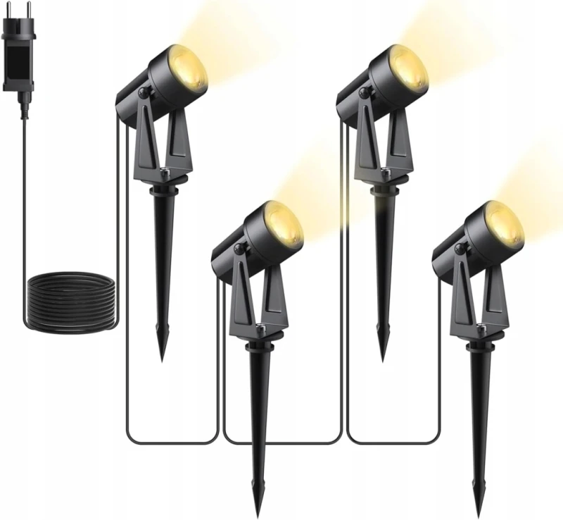 Svater lampy ogrodowe LED 4×2 W 14 m 3000K IP65 600 lm