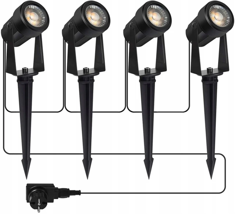 Svater lampy ogrodowe LED 4×2 W 14 m 3000K IP65 600 lm
