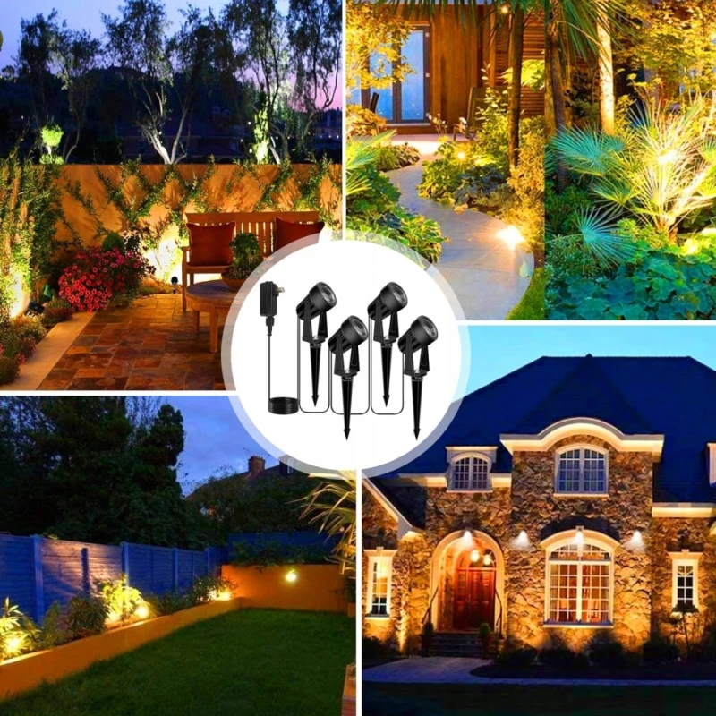 Svater lampy ogrodowe LED 4×2 W 14 m 3000K IP65 600 lm