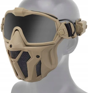 ATAIRSOFT gogle taktyczne Anti-Fog z maską siatkową i wentylatorem