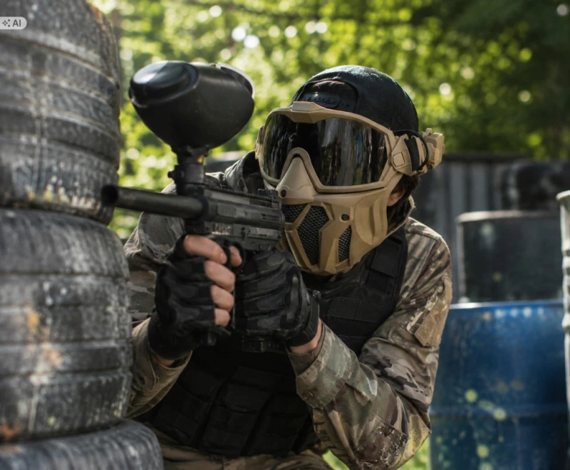 ATAIRSOFT gogle taktyczne Anti-Fog z maską siatkową i wentylatorem