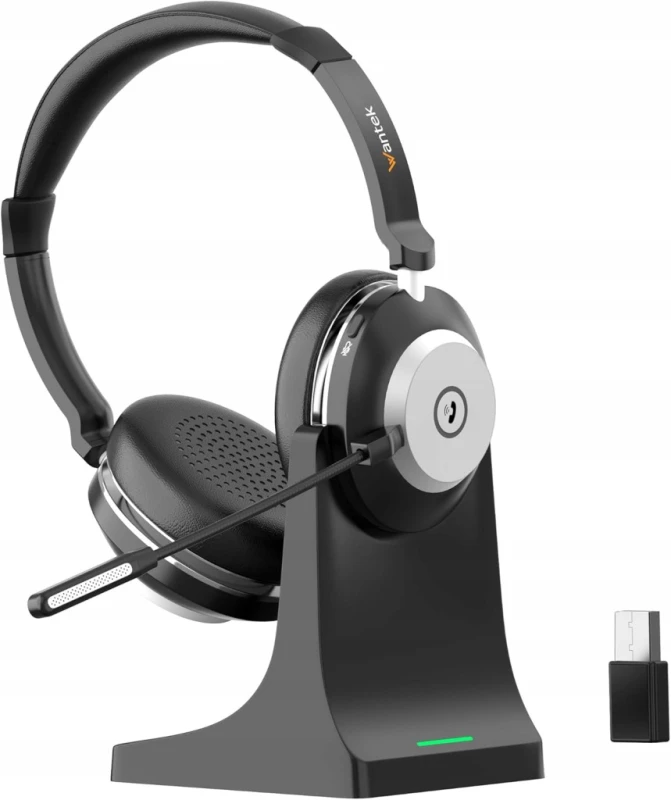 Wantek 882BT zestaw słuchawkowy Bluetooth z mikrofonem i adapterem USB
