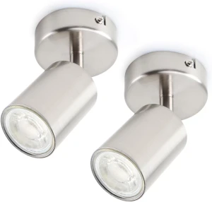 da LIGHT reflektory sufitowe GU10 obrotowe nikiel satynowany 2 szt.