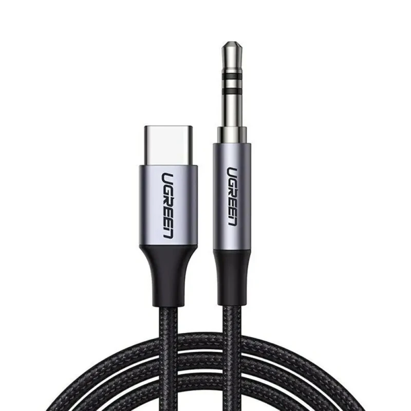 Ugreen AV143 kabel audio USB-C do mini jack 3,5 mm 1 m szary