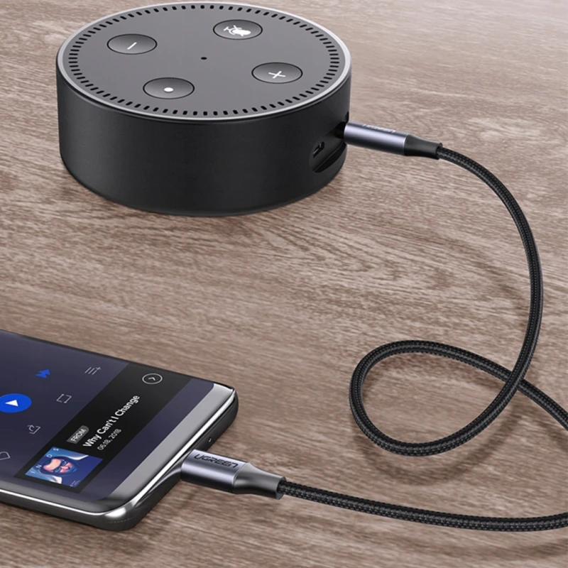Ugreen AV143 kabel audio USB-C do mini jack 3,5 mm 1 m szary