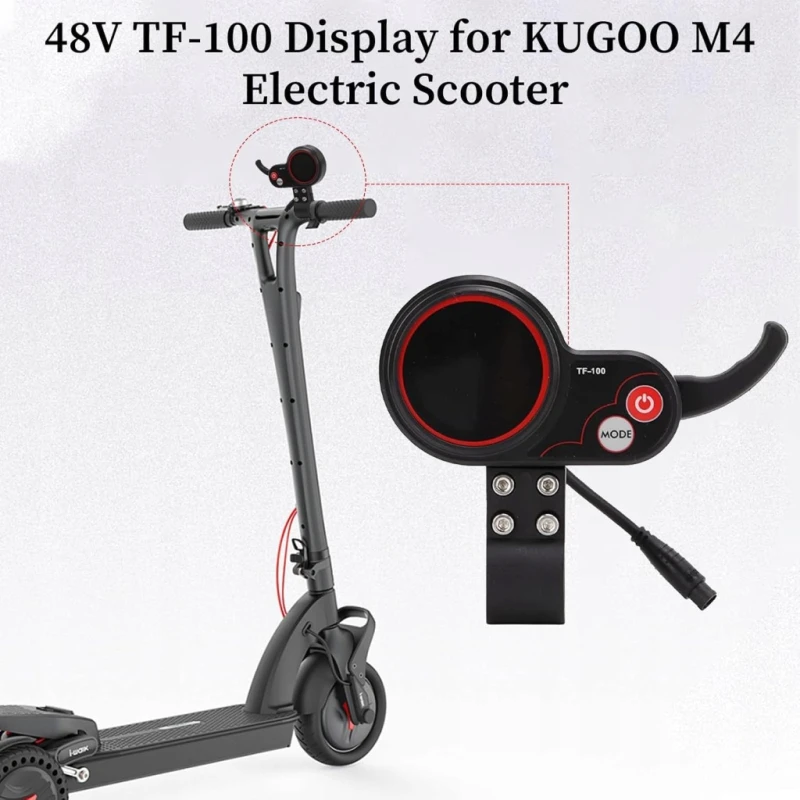 Wyświetlacz TF-100 48V 6-pin do hulajnogi KUGOO M4 z USB