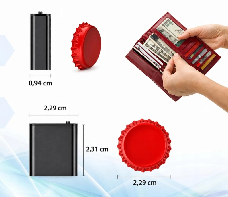 Sttwunake mini dyktafon, rejestrator głosu 16 GB magnetyczny DSP