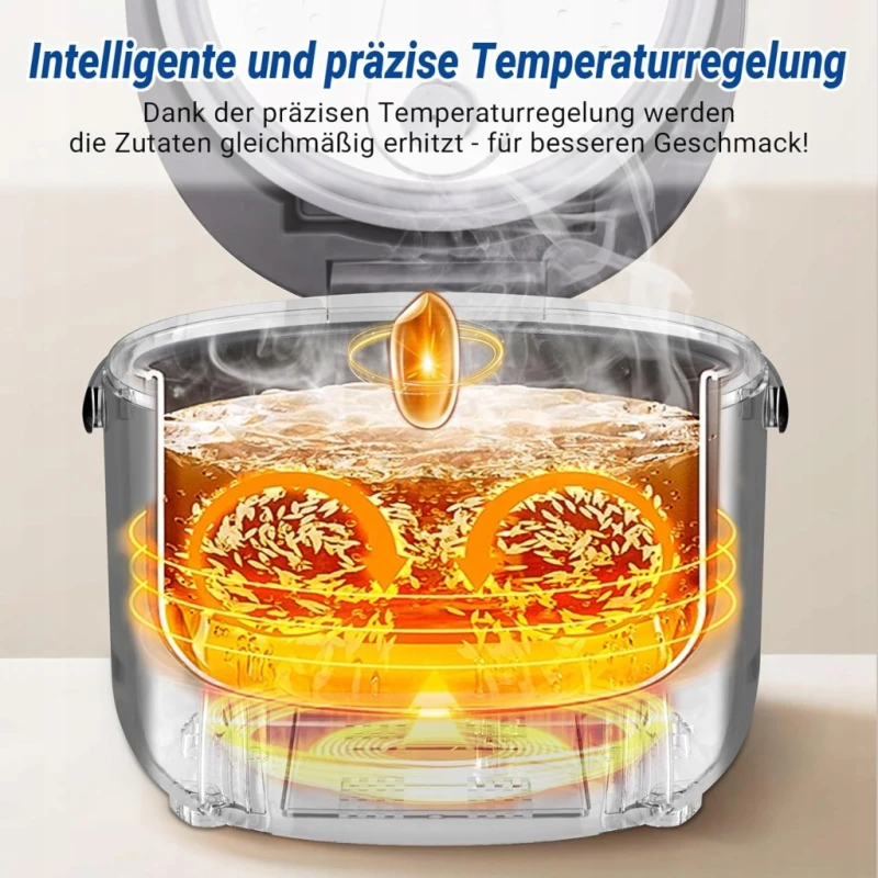Ryżowar Amzchef Mini szybkowar do ryżu 4L 860W, 7 programów