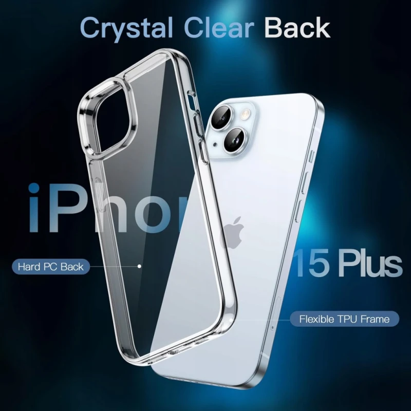 JETech etui 5w1 do iPhone 15 Plus + 2 szkła i osłony aparatu