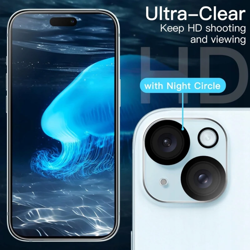 JETech etui 5w1 do iPhone 15 Plus + 2 szkła i osłony aparatu
