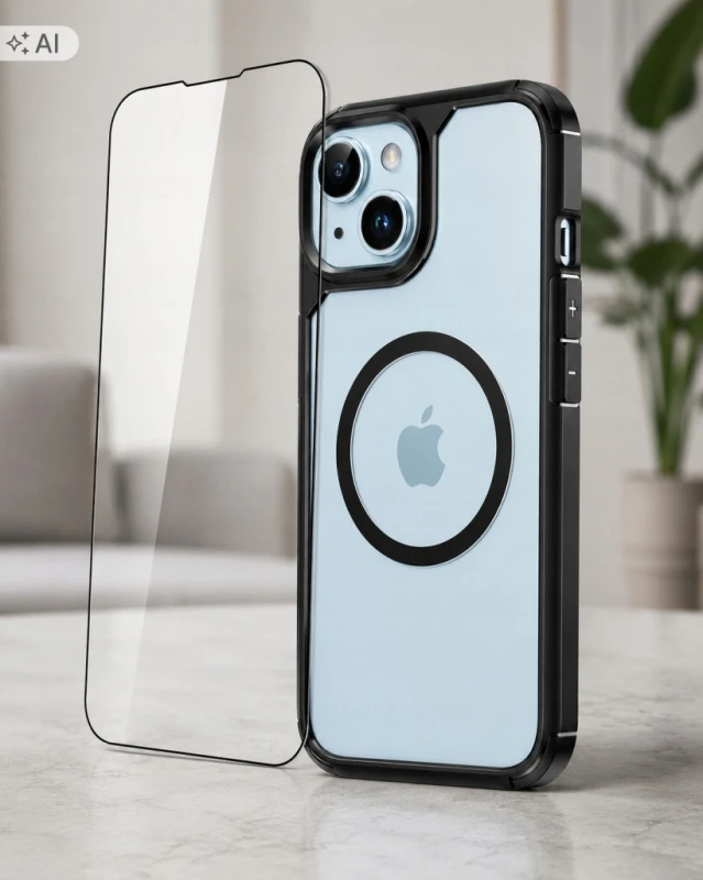 Tauri etui 5w1 do iPhone 15 Plus MagSafe + 2 szkła i osłony aparatu