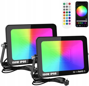 Rigidon 2x150W reflektor zewnętrzny LED RGB IP66 Alikacja Surplife – 300W
