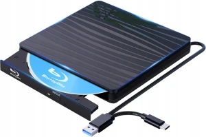 Zewnętrzny napęd, nagrywarka Blu-ray USB 3.0 USB-C BD DVD CD 1080p- QDSYLQ