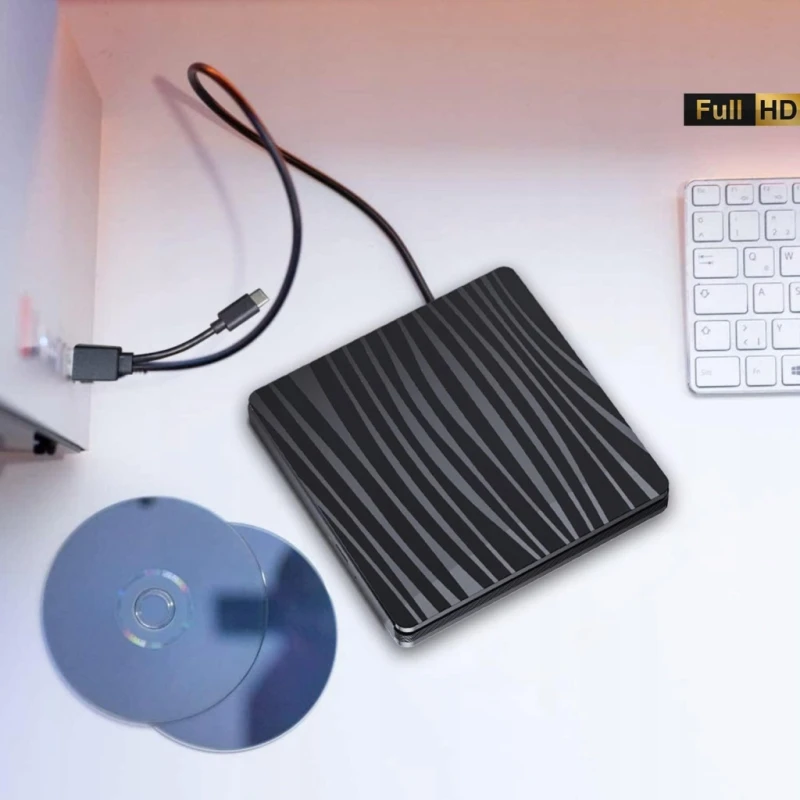 Zewnętrzny napęd, nagrywarka Blu-ray USB 3.0 USB-C BD DVD CD 1080p- QDSYLQ