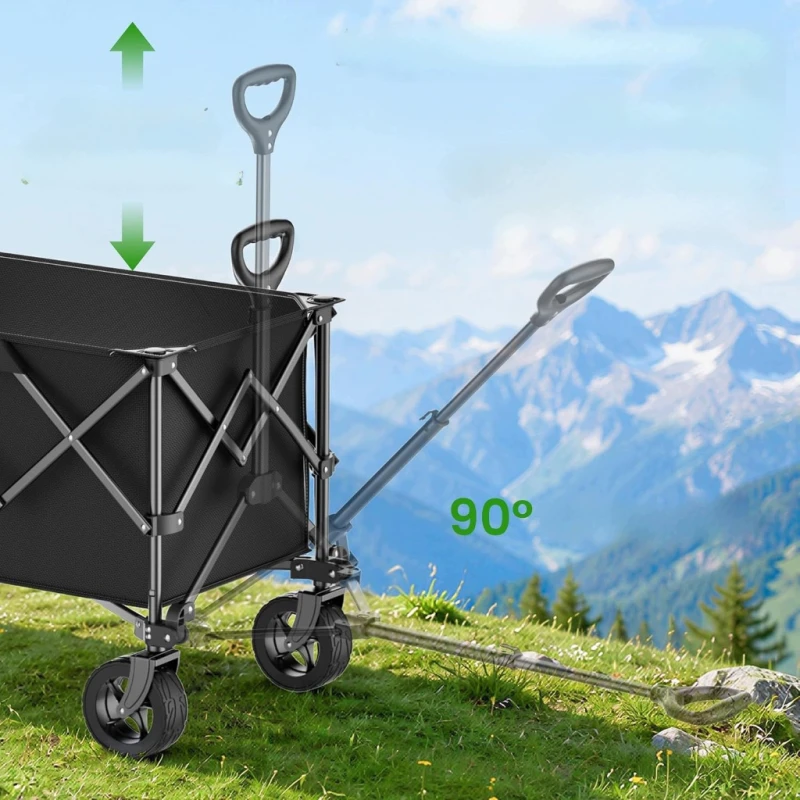 Składany wózek transportowy terenowy do 80 kg, 90x50x28 cm- Rygeo