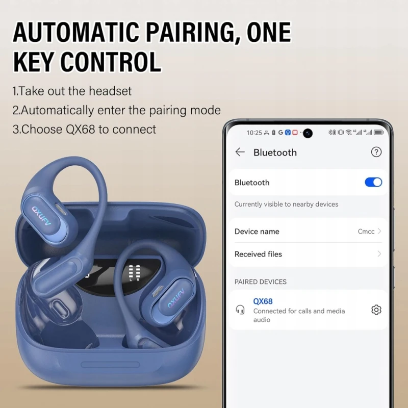 Słuchawki bezprzewodowe Open Ear Bluetooth 5.4 IPX7 48H