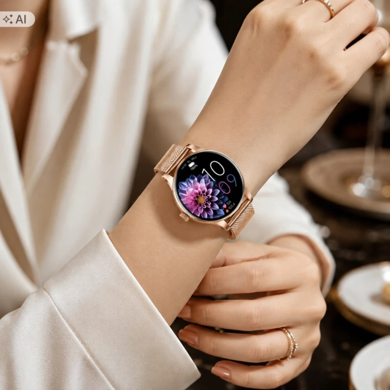 Smartwatch damski 1,27" HD Bluetooth IP68 + 3 paski, rozmowy, Fitdafit