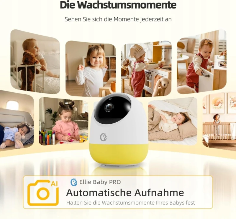 Ellie Baby niania elektroniczna 2K 5" 6000 mAh + 32 GB Outlet