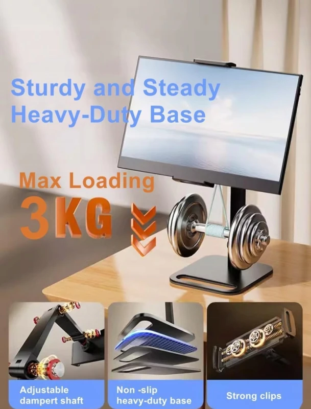 AiFelife stojak na monitor i tablet 12–17,3" metalowy obrót 360°