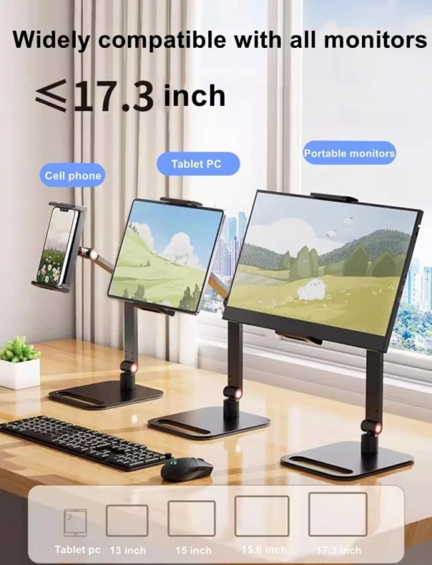 AiFelife stojak na monitor i tablet 12–17,3" metalowy obrót 360°