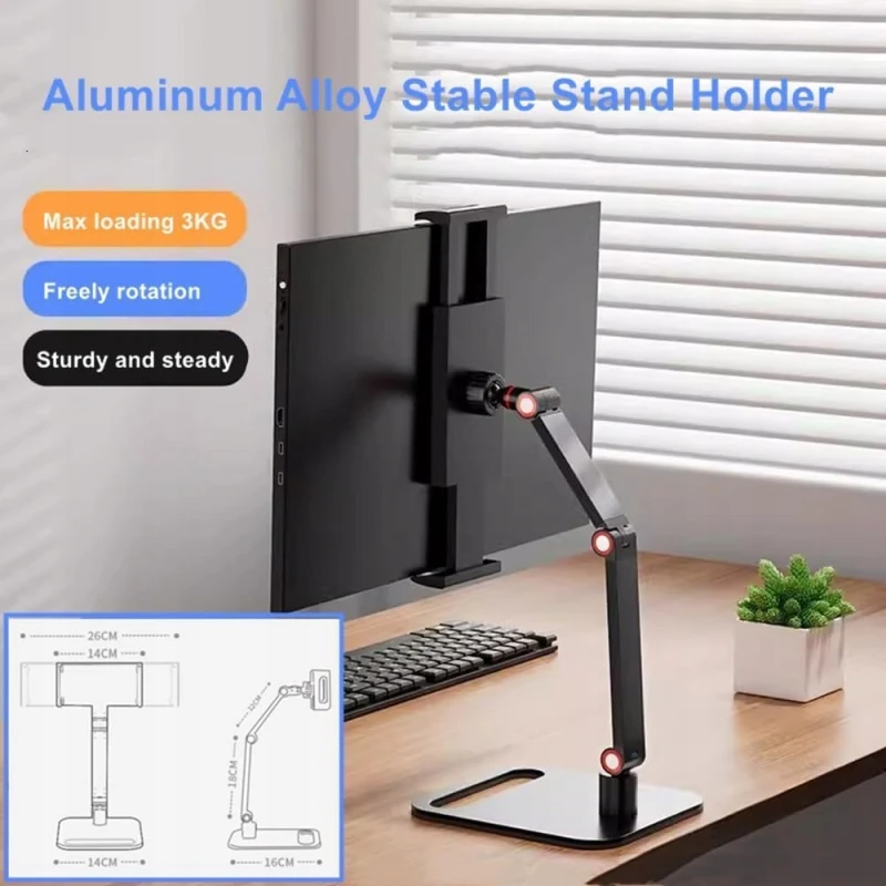 AiFelife stojak na monitor i tablet 12–17,3" metalowy obrót 360°