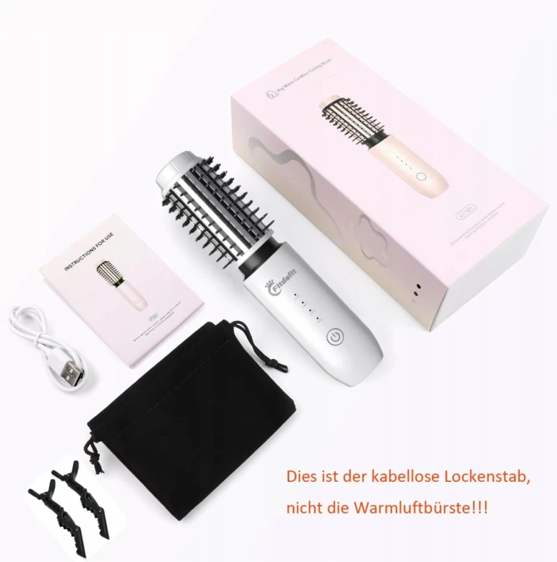 Bezprzewodowa szczotka termiczna 3w1 USB-C 150–210°C 7000 mAh- Fitdafit