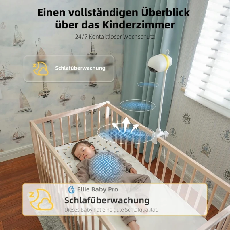 Ellie Baby niania elektroniczna 2K 5" bez WiFi 6000 mAh + 32 GB