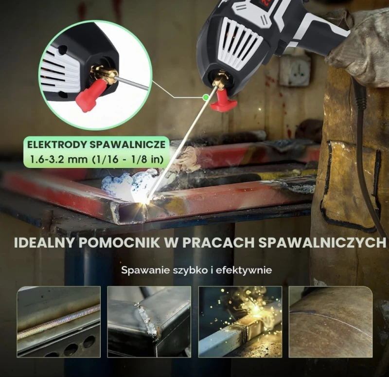 Spawarka ręczna MMA 200 A IGBT 3000 W elektrody 1,6–3,2 mm- Uadme