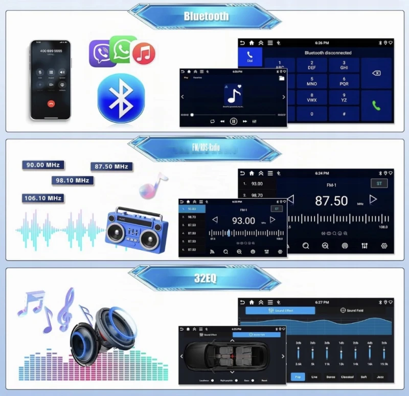 Radio Android 15 4/128GB Ducato Jumper Boxer 9" CarPlay- Camecho