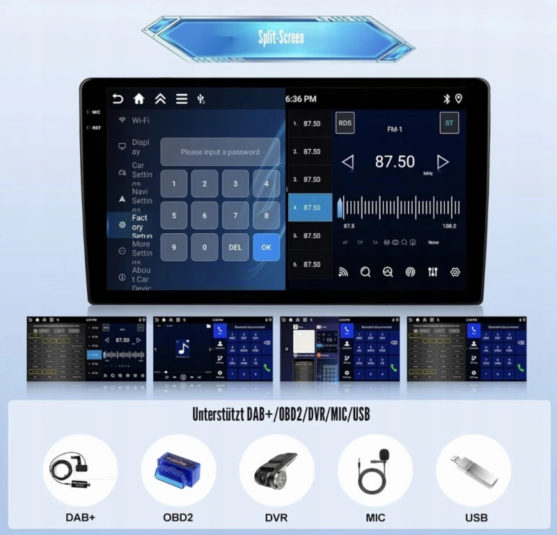 Radio Android 15 4/128GB Ducato Jumper Boxer 9" CarPlay- Camecho