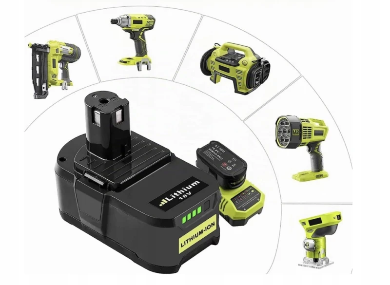 2x bateria 18V 5,5Ah Li-Ion zamiennik do Ryobi ONE+ P108 RB18L50- Bonadget