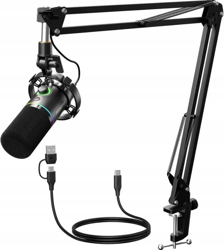 Maono PD200XS mikrofon dynamiczny XLR/USB RGB + ramię- Outlet