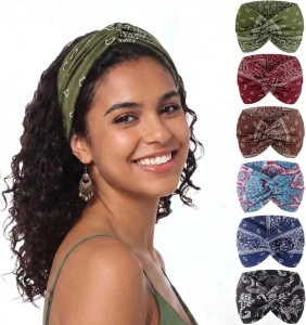 6 szerokich opasek na czoło 23×15 cm boho do sportu i jogi- Obeoby